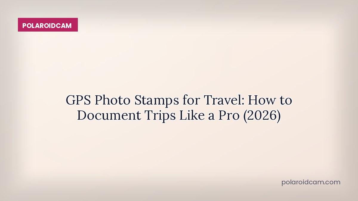 GPS Photo Stamps for Travel: How to Document Trips Like a Pro (2026)