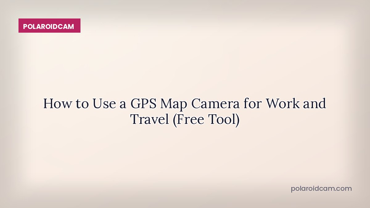 How to Use a GPS Map Camera for Work and Travel (Free Tool)