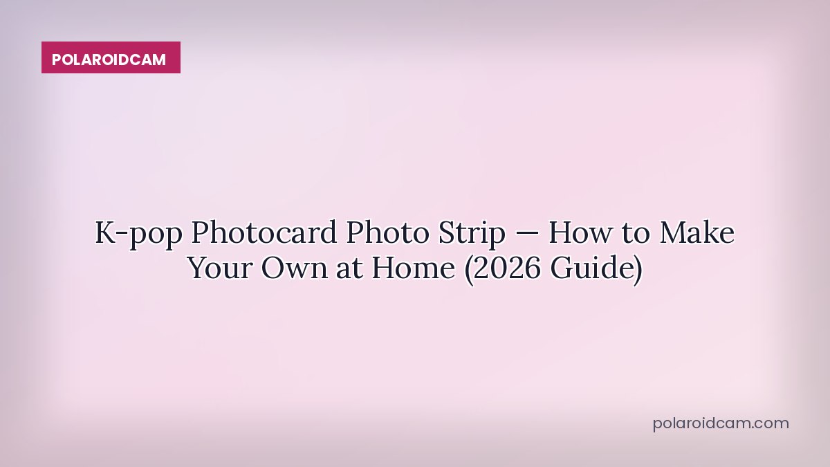 K-pop Photocard Photo Strip — How to Make Your Own at Home (2026 Guide)