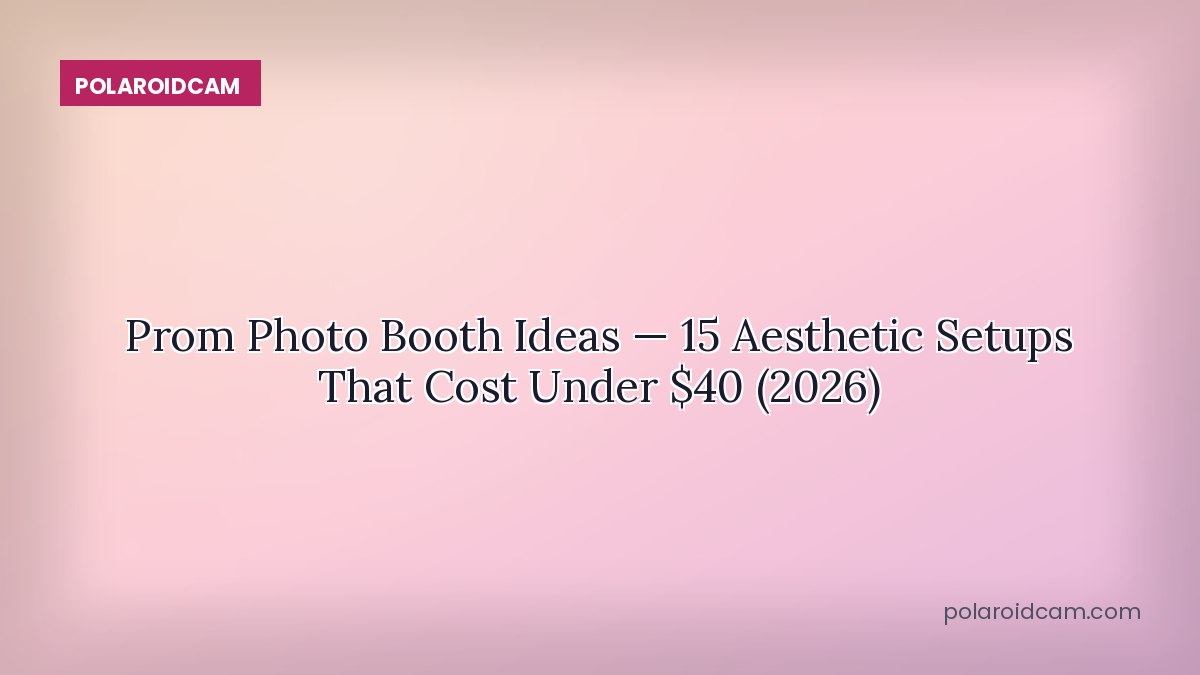 Prom Photo Booth Ideas — 15 Aesthetic Setups That Cost Under $40 (2026)