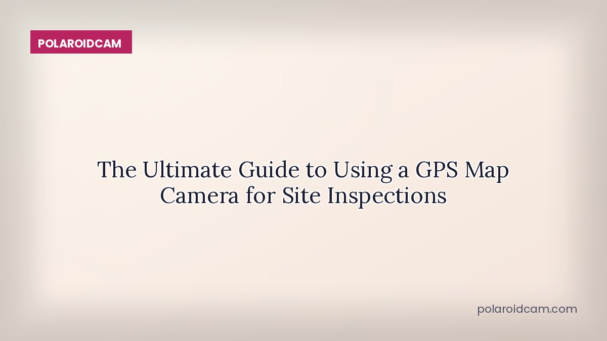 The Ultimate Guide to Using a GPS Map Camera for Site Inspections